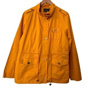 C’esttoi Mustard Jacket Women’s Large Lightweight Drawstring Waist